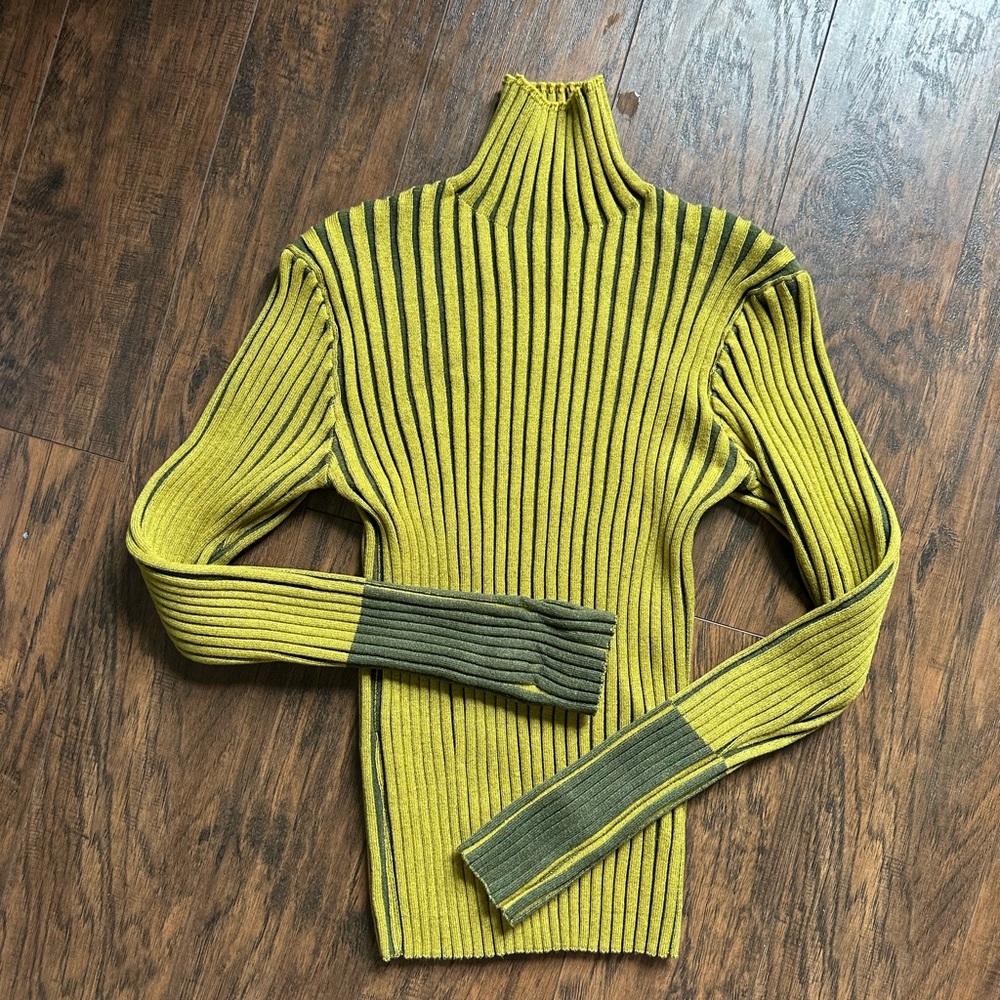 Rib knit sweater